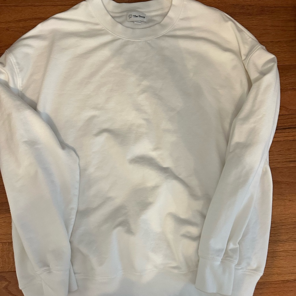 The Drop Soft White Crewneck Sweatshirt